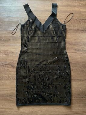 Jaime Hayon Black Sequin Midi Dress